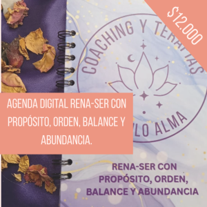 Agenda digital Rena-Ser con propósito, orden, balance y abundancia.
