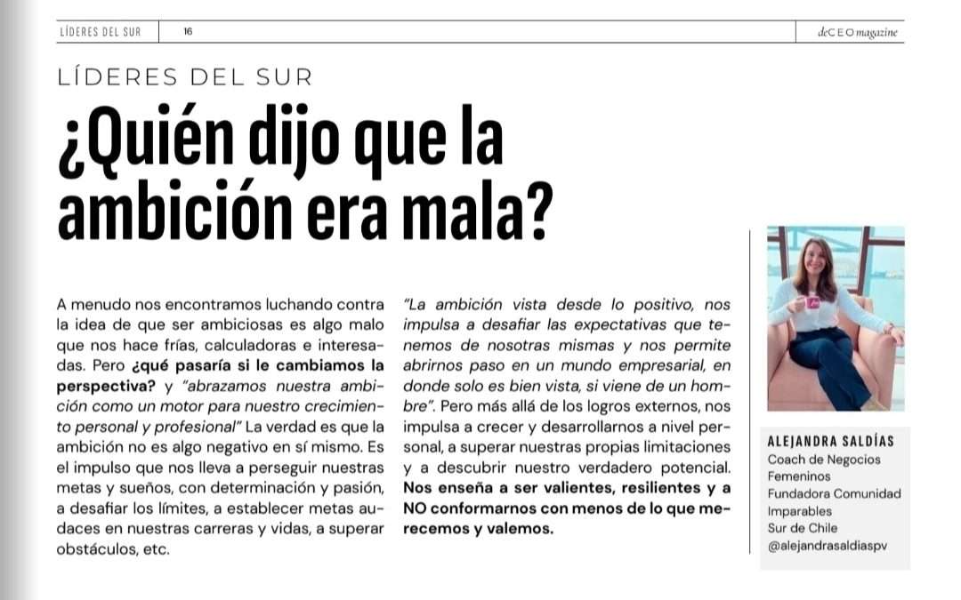 ¿Quién dijo que la Ambición era mala?